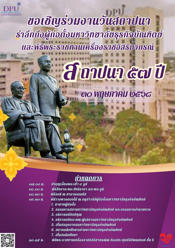 庆祝博仁大学建校57周年并纪念大学的创始人！